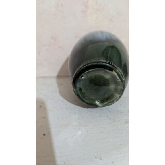 Vintage Camark  Pottery  blue drip glaze vase ceramic   6" blue green  MCM - Picture 5 of 10